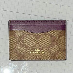 Coach Slim ID Card Case In Signature Canvas SLG